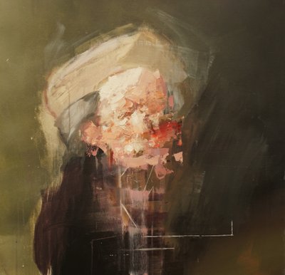 Rembrandt után - Pál apostol önarcképe, 2020-24 ( akril, pasztell és olaj, vászon) alkotó: Oscar Nin