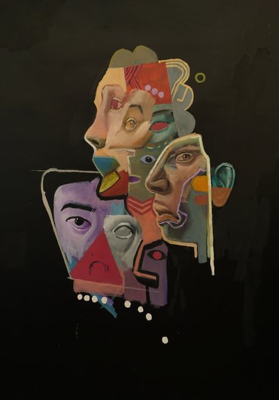 Színek vára (Gondolatsziget), 2024-25 (olaj és akril, vászon) alkotó: Oscar Nin