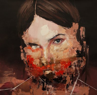 Torz modell, 2019-24 (akril, pasztell és olaj, vászon) alkotó: Oscar Nin