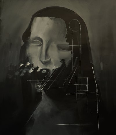 Gioconda, 2023 (akril és olaj, vászon) alkotó: Oscar Nin