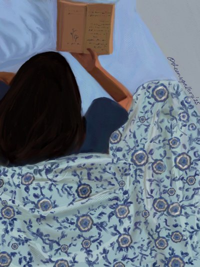 Meghitt olvasás az ágyban alkotó: Osheensgallery