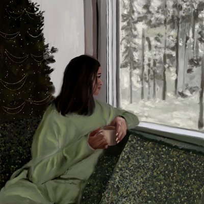 Meghitt téli ablak alkotó: Osheensgallery