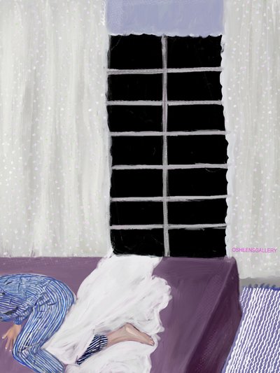 Békés alvás az ablak mellett alkotó: Osheensgallery