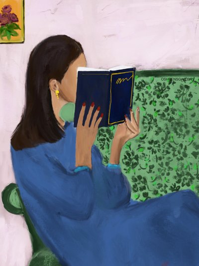 Csendes olvasási pillanat alkotó: Osheensgallery