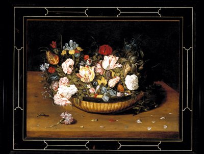 Virágkosár, c.1615 (olaj, panel) alkotó: Osias the Elder Beert