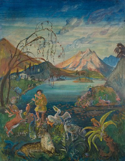 Orpheus az állatok között alkotó: Oskar Laske