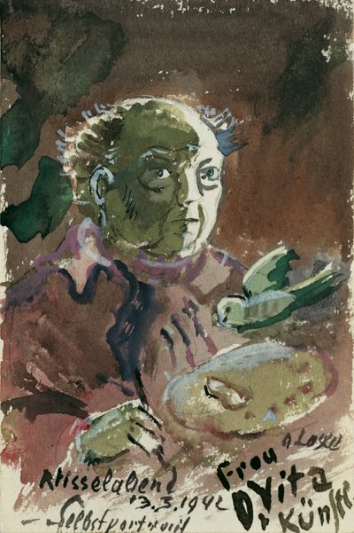 Önarckép alkotó: Oskar Laske