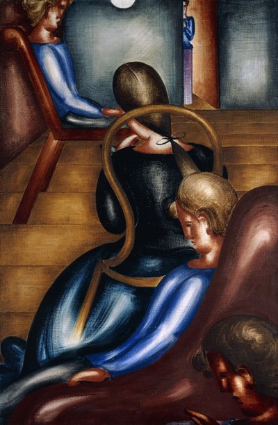 nagy ülő csoport 1; Nagy ülőhely, 1 alkotó: Oskar Schlemmer