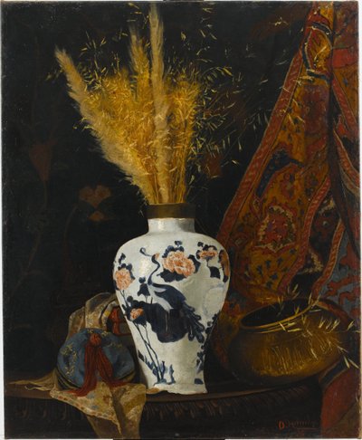 Virágok fehér vázában alkotó: Osman Hamdi Bey