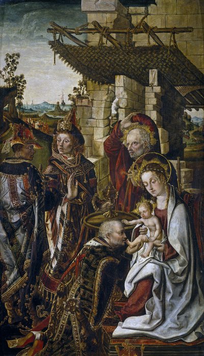 A mágusok imádása c. 1490-1499 alkotó: Osona