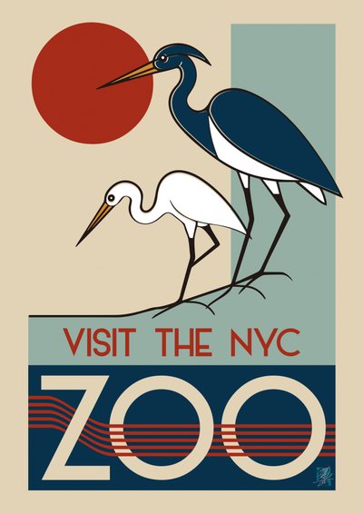 Art Deco stílusú New York-i Állatkert alkotó: Osvaldo Russo