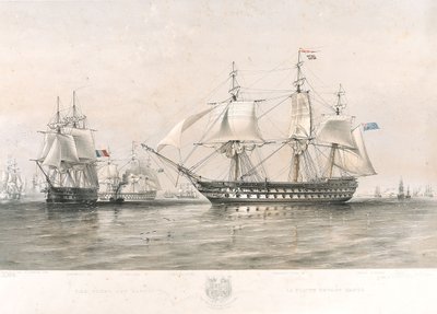 Az angol és francia flotta a Balti-tengeren alkotó: Oswald Walters (after) Brierly