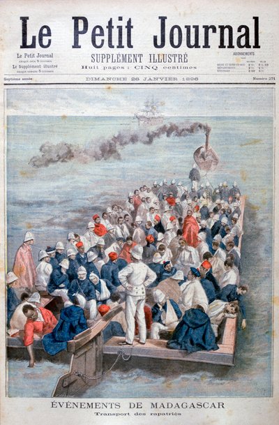 Madagaszkári események: A francia csapatok hazatelepítése, 1896 alkotó: Oswaldo Tofani