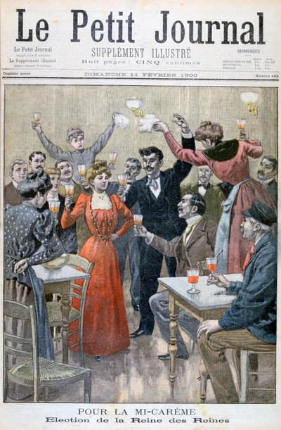Nagyböjt közepe, a királynék királynőjének megválasztása, 1900 alkotó: Oswaldo Tofani