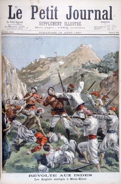 Lázadás az északnyugati határon, a britek ostrom alá vették az indiai Malakandot, 1897 alkotó: Oswaldo Tofani