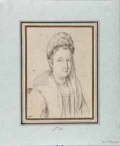 Costanza Sforza di Santa Flora (1550-1617), Sora hercegnőjének és Giacomo Boncompagni feleségének portréja Ottavio Leoni (1578-1630) rajza Genes, Musei di Strada Nuova, inv 2431 alkotó: Ottavio Mario Leoni