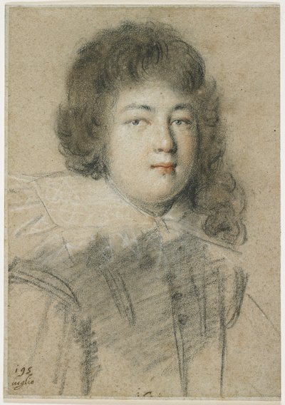 Egy serdülő fiú portréja, 1621 (piros, fekete és fehér kréta, kifakult barna fektetett papíron) alkotó: Ottavio Mario Leoni