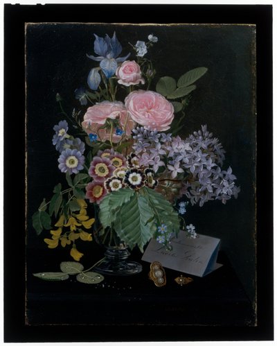 A Still Life of Flowers in a Glass vase alkotó: Otto Didrik Ottesen