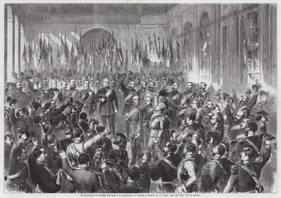 I. Vilmos porosz király német császárrá kikiáltása, Tükörcsarnok, Palais de Versailles, Franciaország alkotó: Otto Edmund Guenther