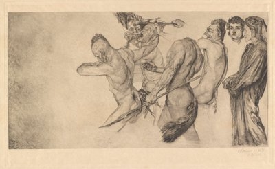 Dante és Virgil a pokolba látogat (Inferno Canto 22) alkotó: Otto Greiner