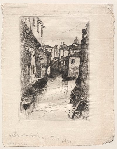 Velencei csatorna, 1880. alkotó: Otto H. Bacher