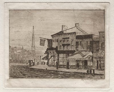Cleveland, Woodland Avenue és Eagle Street, 1878. alkotó: Otto H. Bacher