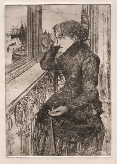 Velencei rézkarcok: Gyönyörű kilátás, 1882. alkotó: Otto H. Bacher