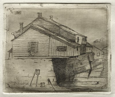 Ház víz felett, 1878. alkotó: Otto H. Bacher