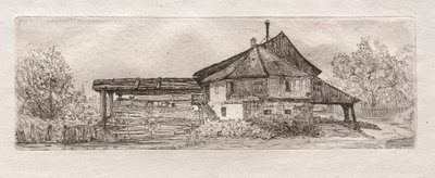 Régi malom a Dunán, 1879. alkotó: Otto H. Bacher