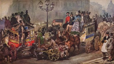 Jelenet a Ludgate Circusban, 1850 alkotó: Otto Limited