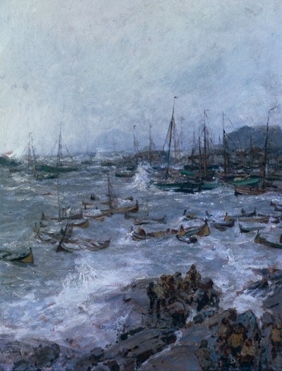 Viharos nap Lofotenben alkotó: Otto Ludvig Sinding
