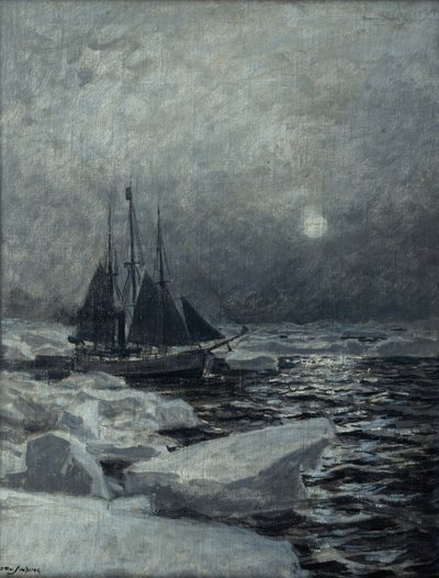 Keret a Jeges-tengeren (olaj, vászon) alkotó: Otto Ludvig Sinding