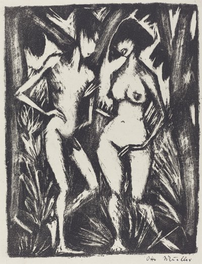Ádám és Éva (Adam und Eva) alkotó: Otto Müller