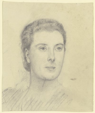 Egy hölgy portréja (Margret Freebody?) alkotó: Otto Scholderer