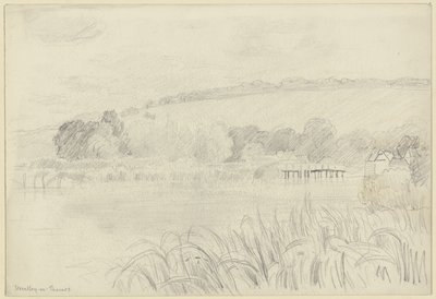 Folyóparti táj Streatley-on-Thames közelében alkotó: Otto Scholderer