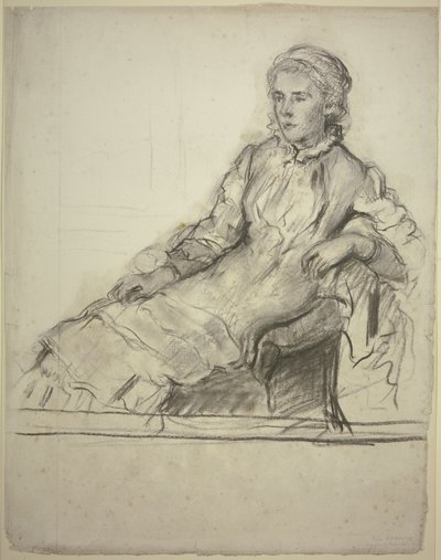 Miss Cobden a karosszékben alkotó: Otto Scholderer