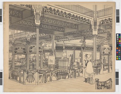 Párizsi világkiállítás, VI. csoport: mérnöki és vasúti ügyek a Champ de Mars-on, perspektíva alkotó: Otto Wagner