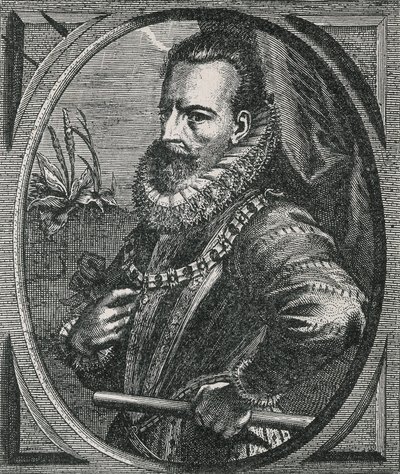 Alexander (Alessandro) Farnese condottiere, Párma hercegének, Németalföld kormányzójának (1545-1592) portréja Otto van Veen (1556-1629) nyomán (metszet) alkotó: Otto van Veen