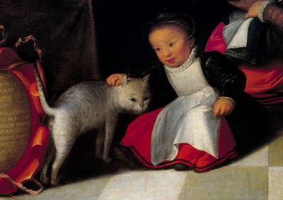 A művész és családja A macskát és a gyermeket ábrázoló részlet. Octavius Van Veen (1556-1629) festménye alkotó: Otto van Veen