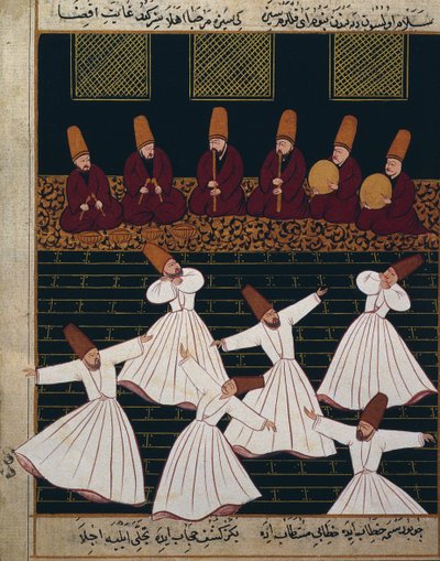 Az örvénylő dervisek szertartása Konyában alkotó: Ottoman School
