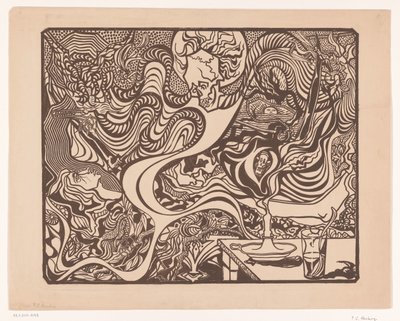 Untitled (szimbolikus hallucinációs jelenet) alkotó: P.C. Hamburg (possibly)