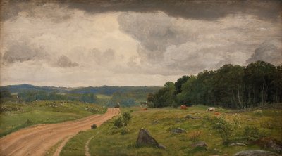 Táj Kongens Møllerben, Sealandban. Délutáni fény alkotó: P.C. Skovgaard