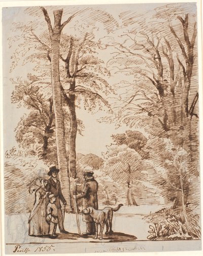 Erdei út figurákkal. Islinge alkotó: P.C. Skovgaard