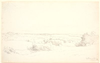 Kilátás a dombos tájra. alkotó: P.C. Skovgaard
