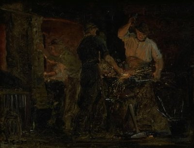Egy kovácsműhely Hornbækben alkotó: Peder Severin Krøyer