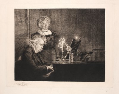 Edvard és Nina Grieg a zongoránál alkotó: Peder Severin Krøyer