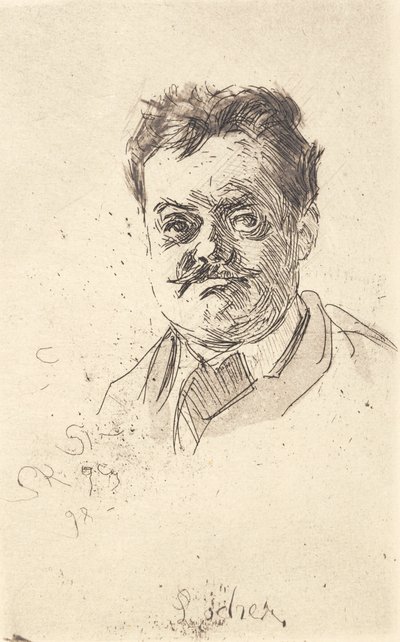 Carl Locher portréja, egy arc alkotó: Peder Severin Krøyer