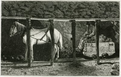 A galéria belseje berlaine-val. Ferat metszet a „Belgium” történet illusztrálására, Camille Lemonnier (1844-1913) belga író. Megjelent a Le Tour du monde, nouveau Journal des voyages, 1884. évi 2. félévben, szerkesztette Edouard Charton (1807-1 alkotó: P. Ferat