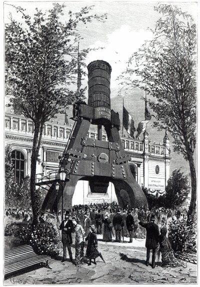Egyetemes kiállítás Párizsban 1878-ban: a Le Creusot Power kalapács Champs-de-Marsban, 1878 alkotó: P. Ferat