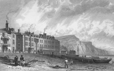 The York Hotel és Library, Sidmouth, 1832. alkotó: P. Heath